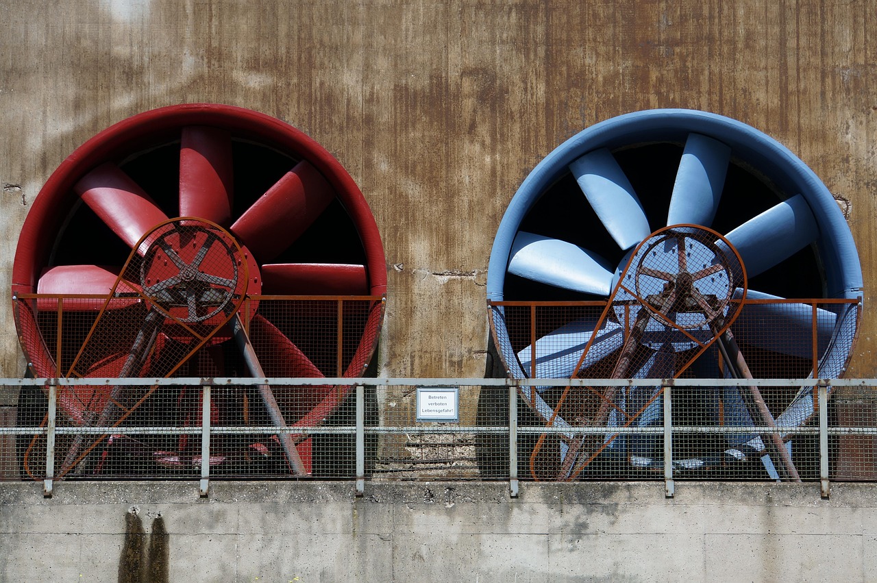industry, ventilation, metal, industrial plant, stole, industrial park, machine, red, blue, turbine, bikes, factory, ventilation, ventilation, ventilation, ventilation, ventilation